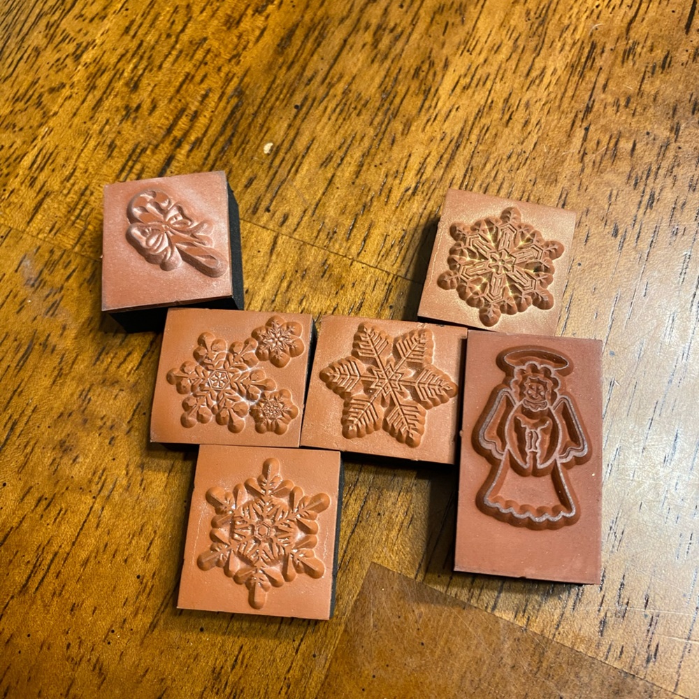 Stampin Up foam backed Christmas stamps